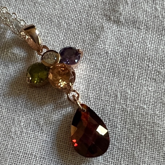 Gemstones Pendant in Rose Gold - Picture 6 of 9
